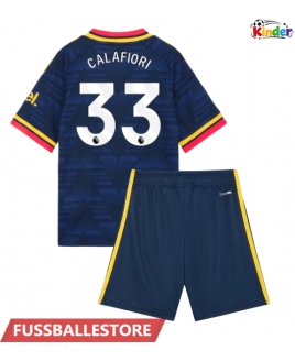 Günstige Arsenal Riccardo Calafiori #33 Auswärts Trikotsatzt Kinder 2026-27 Kurzarm (+ Kurze Hosen)